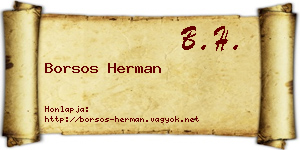 Borsos Herman névjegykártya